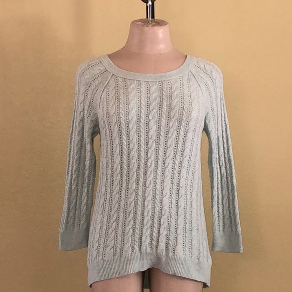 American Eagle Outfitters Women’s Scoop Neck Cable Knit Sweater - Picture 1 of 7